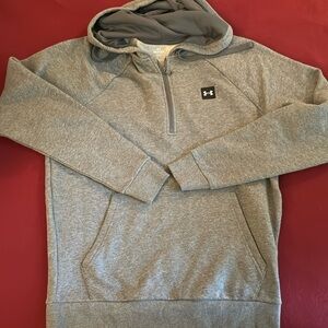 Brand New Without Tags Under Armour gray hoodie half zip small